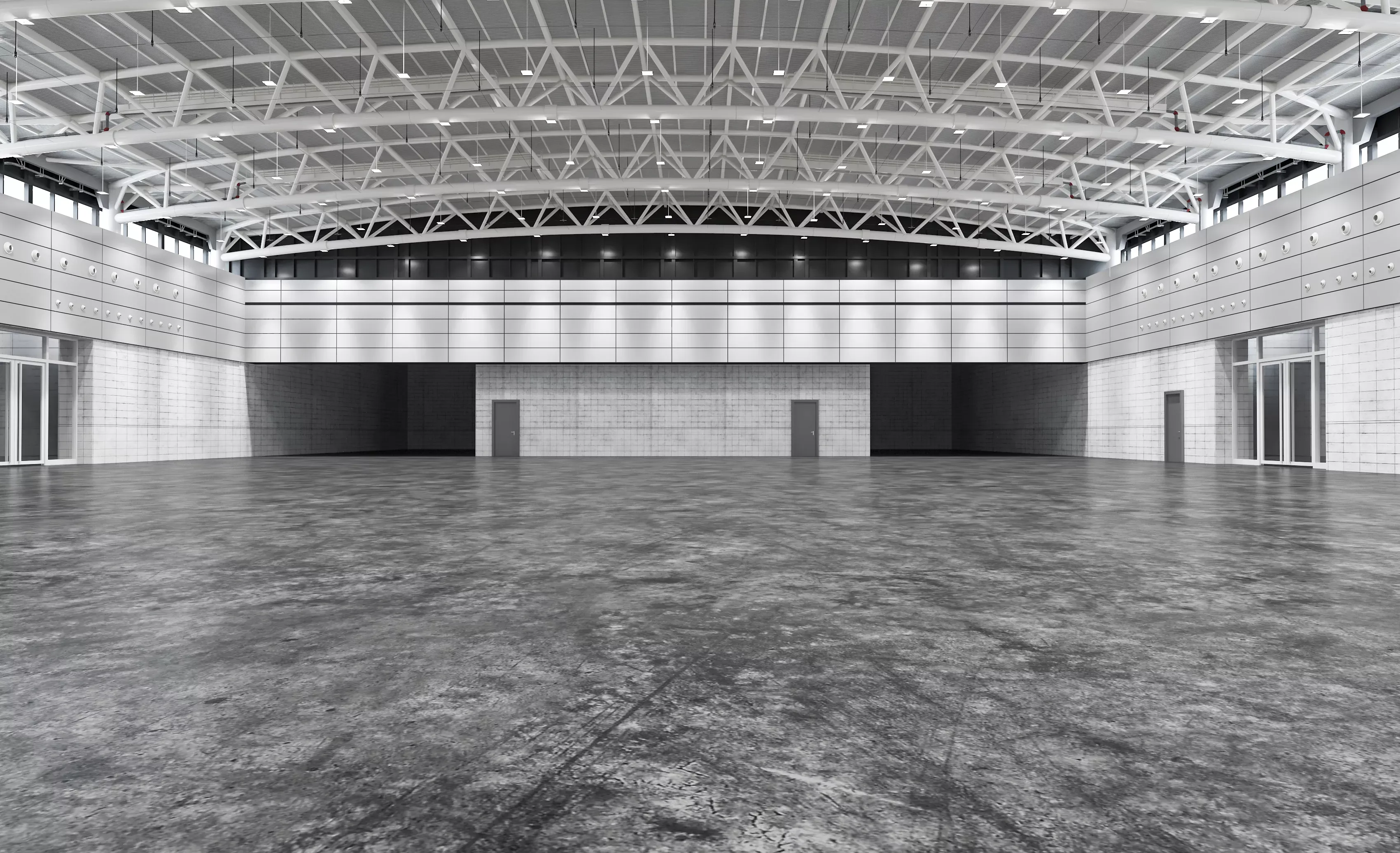 Exhibition Hall steel structure showing the overall building or component configuration.