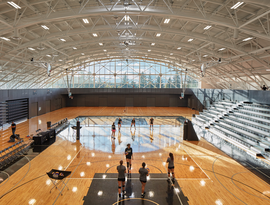 Stadium and Gymnasium main steel components and structural connection details.