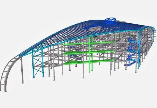 OEM Steel Fabrication steel structure showing key design and fabrication features.