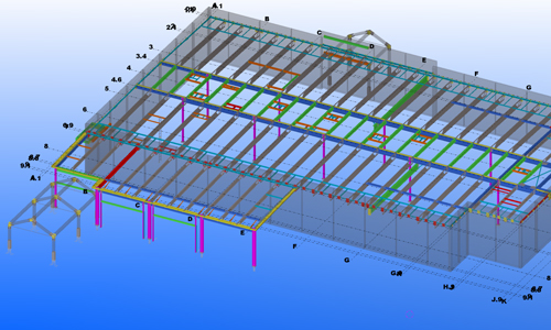 OEM Steel Fabrication application showing structural steel use in the relevant project.