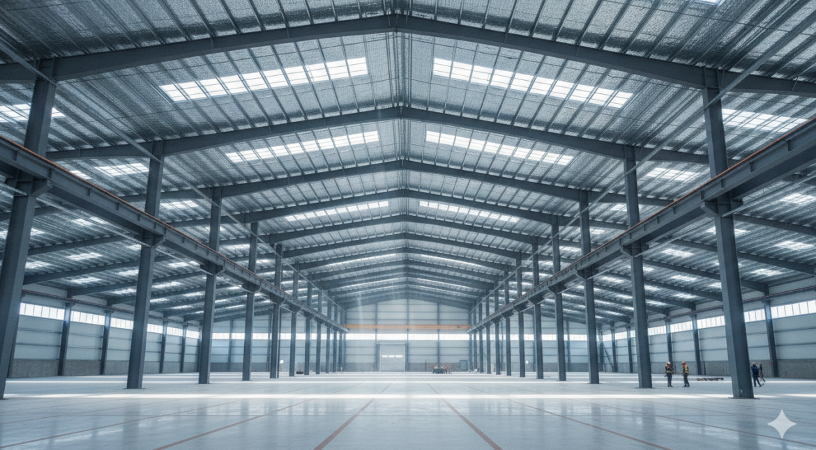 Long-Span Steel Roof steel structure showing the overall building or component configuration.