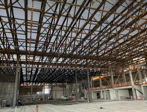 Space Truss application showing structural steel use in the relevant project.