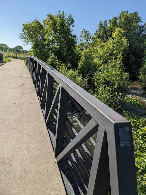 Pedestrian Steel Bridge application showing structural steel use in the relevant project.