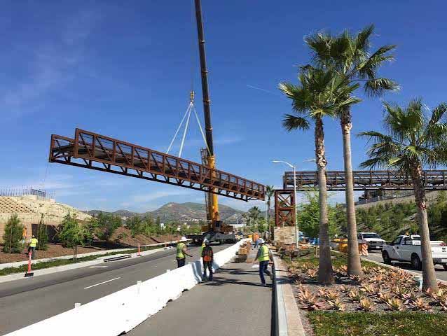 Pedestrian Steel Bridge steel structure showing the overall building or component configuration.