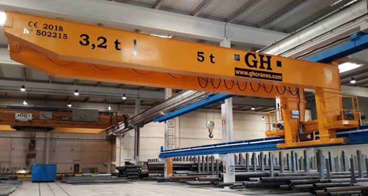 Crane Beam main steel components and structural connection details.