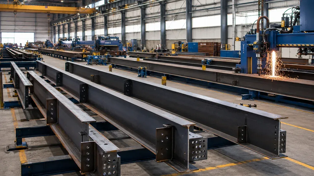 Structural Steel Beam application showing structural steel use in the relevant project.